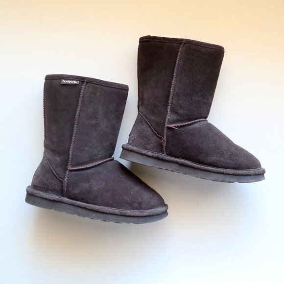 NEW Bearpaw Dorado Brown Suede & Wool Unisex Winter / Snow Boots Size 6 - Picture 2 of 15